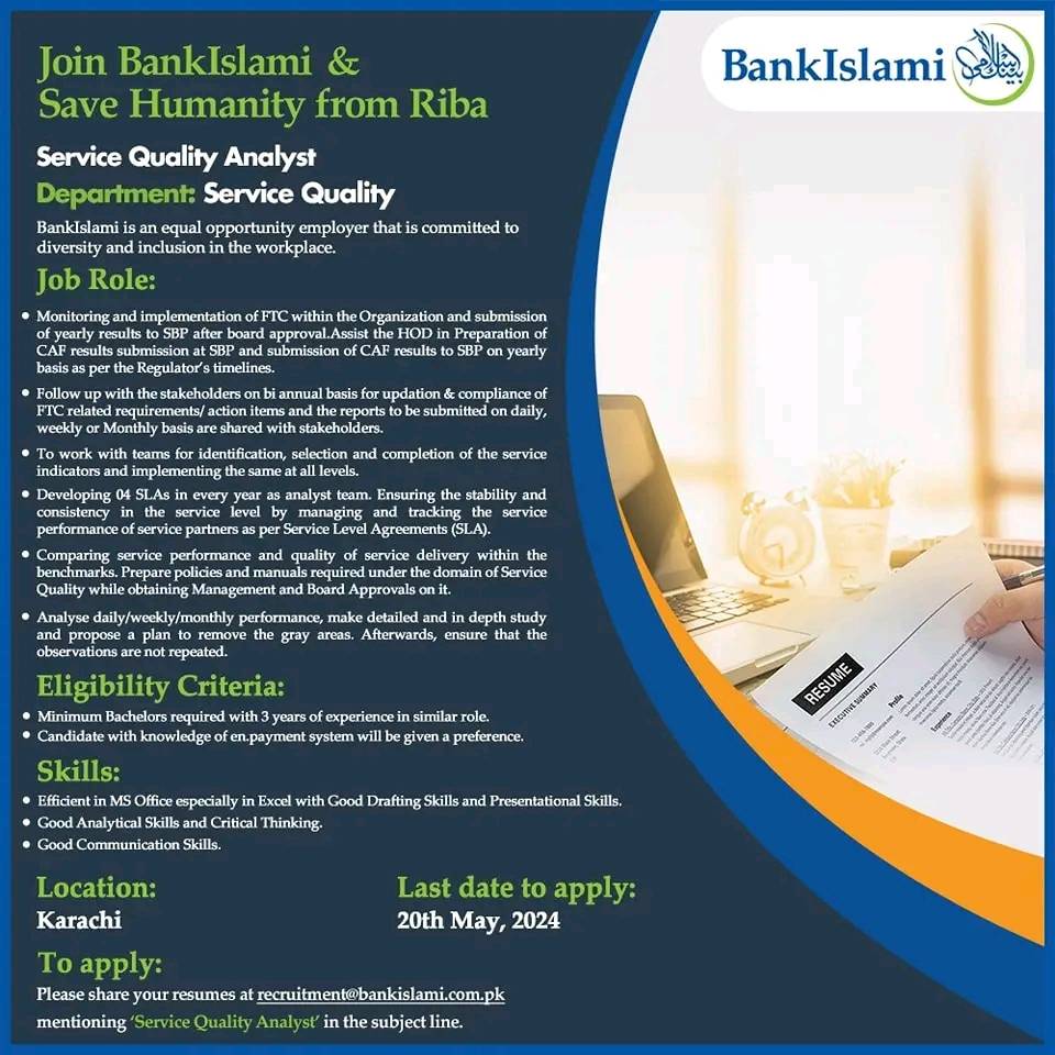BANK Islami Latest Jobs 2024